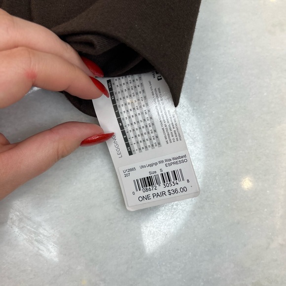 NWT HUE COTTON LEGGINGS WOMENS ESPRESSO SZ SMALL 4-6 US - Picture 6 of 6